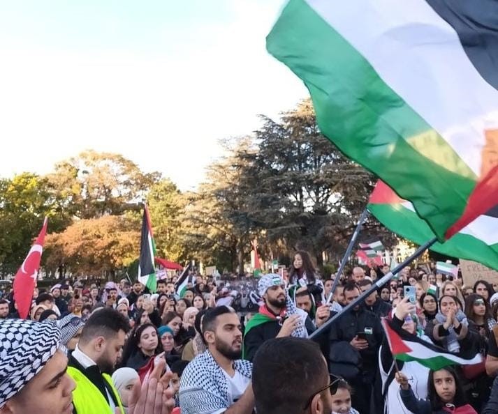 مظاهرة حاشدة في فينا تطالب بالحرية لفلسطين