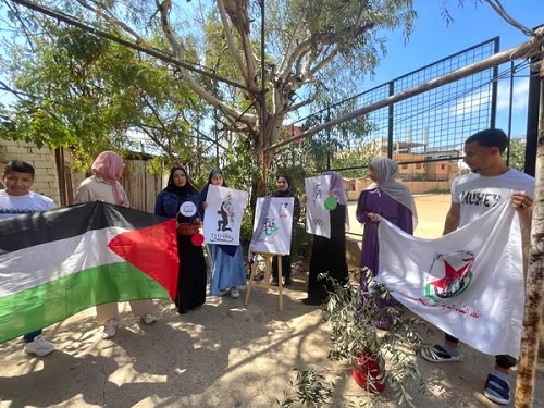 اتحاد الشباب الديمقراطي الفلسطيني - أشد في مخيم عين الحلوة ينظم نشاطًا ثقافيًا حول القرى والمدن الفلسطينية المهجّرة عام 1948
